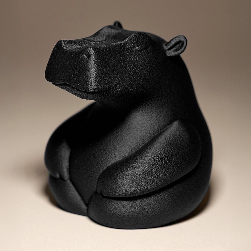 Hippo Statue | Nilpferd Figur Deko | Moderne Tier Skulptur | Dark Art Kollektion