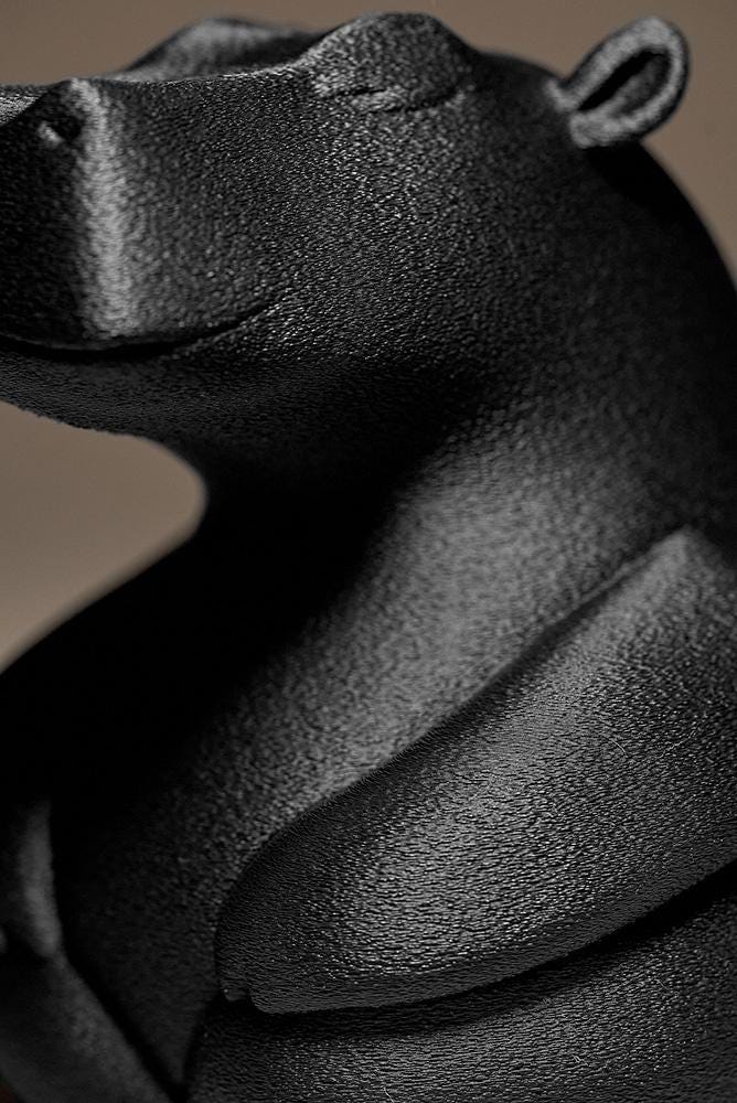 Hippo Statue | Nilpferd Figur Deko | Moderne Tier Skulptur | Dark Art Kollektion