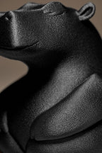 Hippo Statue | Nilpferd Figur Deko | Moderne Tier Skulptur | Dark Art Kollektion
