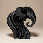 Elephant Statue Abstrakt | Elefant Figur | Moderne Kunst Skulptur | Dark Art Deko