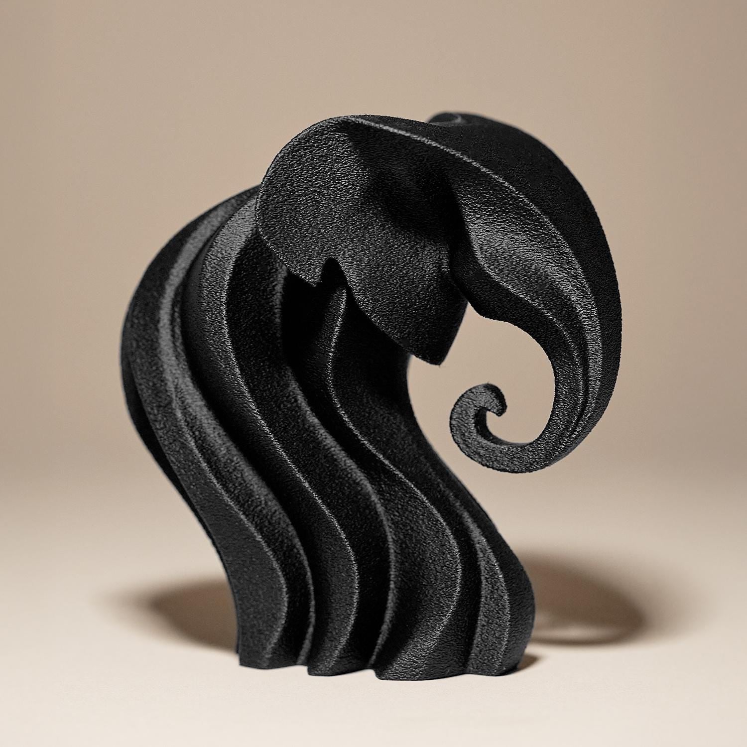 Elephant Statue Abstrakt | Elefant Figur | Moderne Kunst Skulptur | Dark Art Deko