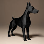 Doberman Dog Statue | Dobermann Figur Skulptur | Moderne Deko | Dark Art Kollektion