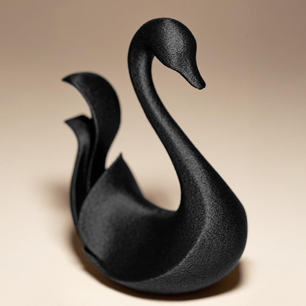 Swan Statue | Schwarzer Schwan Figur | Elegante Skulptur | Dark Art Kollektion Deko