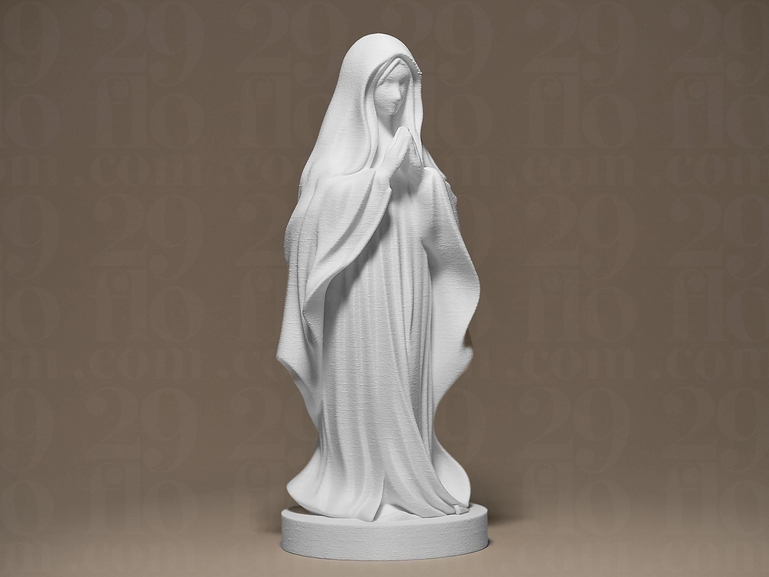 Saint Mary Figurine | Heilige Maria Statue | Moderne Religiöse Skulptur | Dark Art