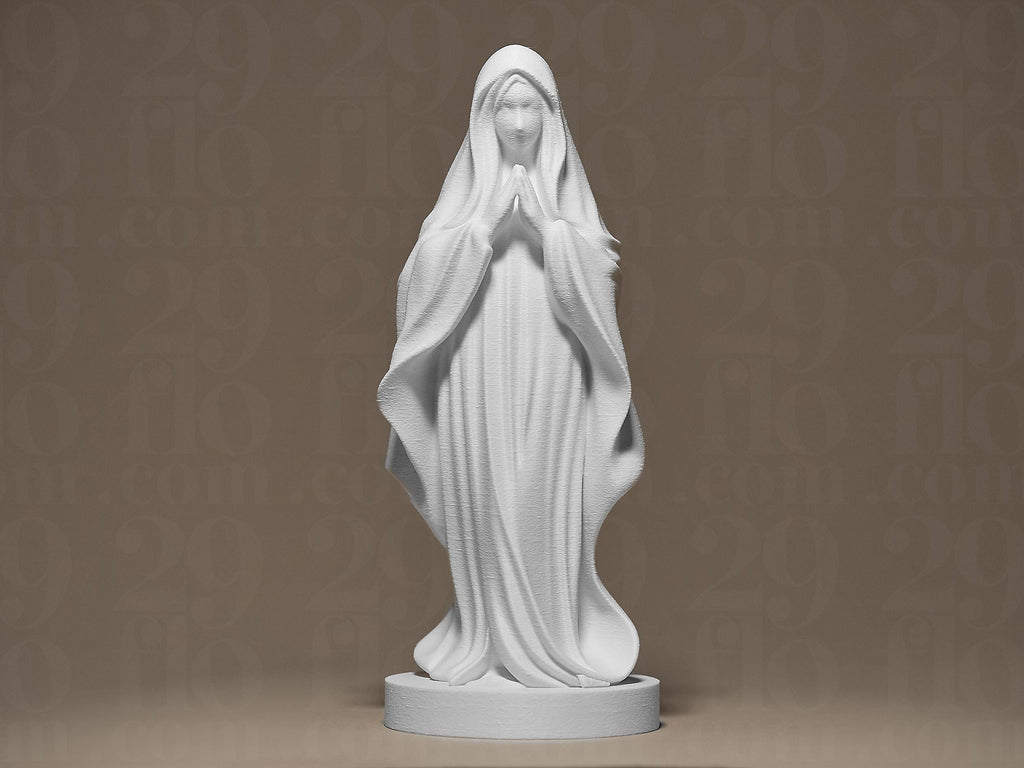 Saint Mary Figurine | Heilige Maria Statue | Moderne Religiöse Skulptur | Dark Art