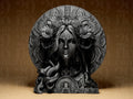 Ornamental Dia Dos Muertos Relief | Santa Muerte Statue | Gothic Dark Art Deko Skulptur