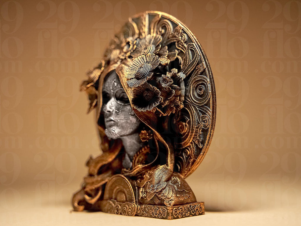 Ornamental Dia Dos Muertos Relief | Santa Muerte Statue | Gothic Dark Art Deko Skulptur