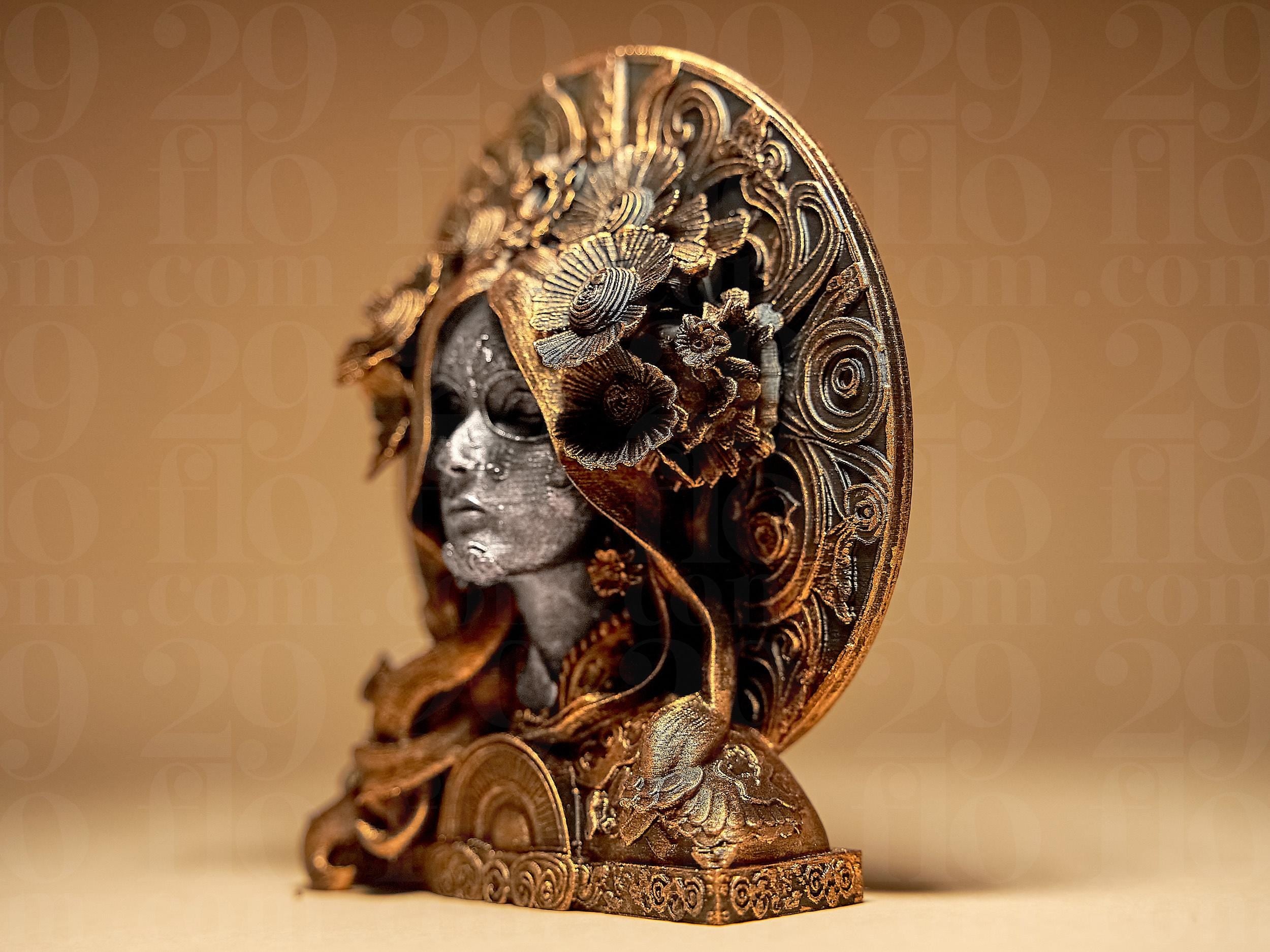 Ornamental Dia Dos Muertos Relief | Santa Muerte Statue | Gothic Dark Art Deko Skulptur