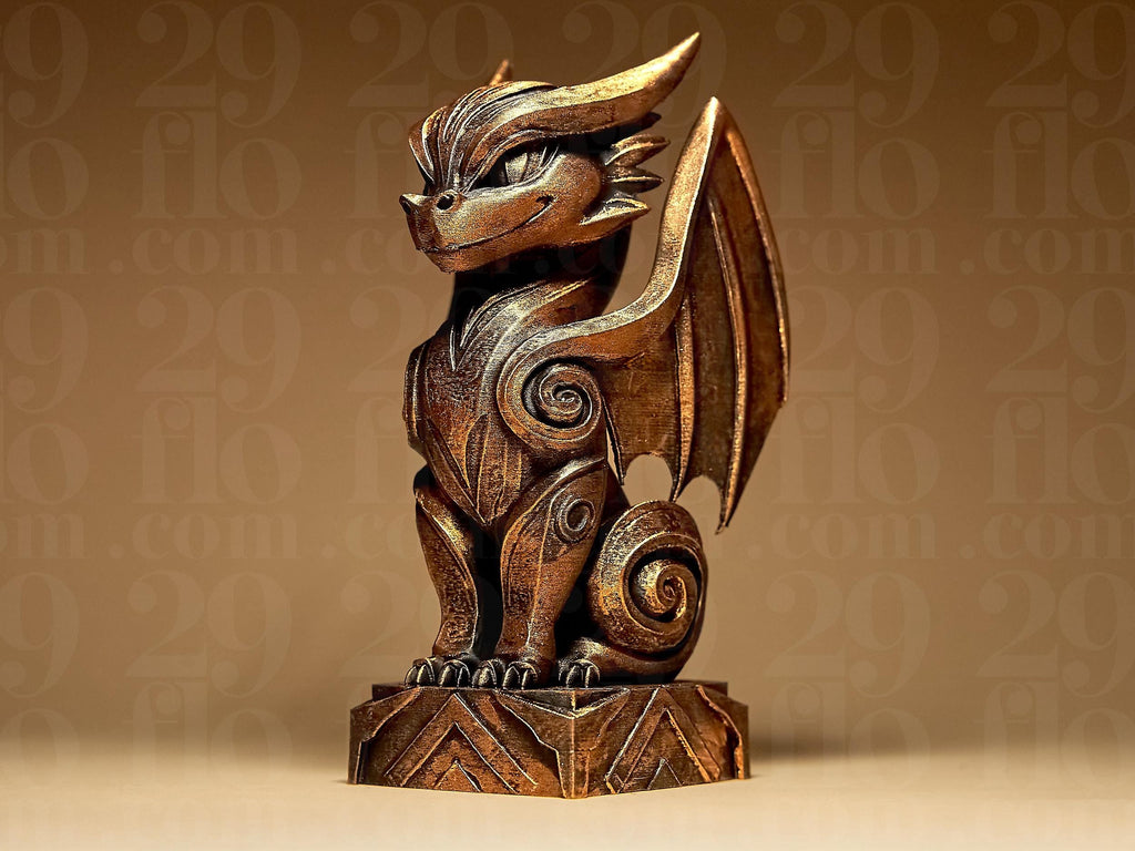 Dragon Statuette | Kleiner Drache Figur | Fantasy Deko Skulptur | Dark Art Kollektion Fehn-factory.de