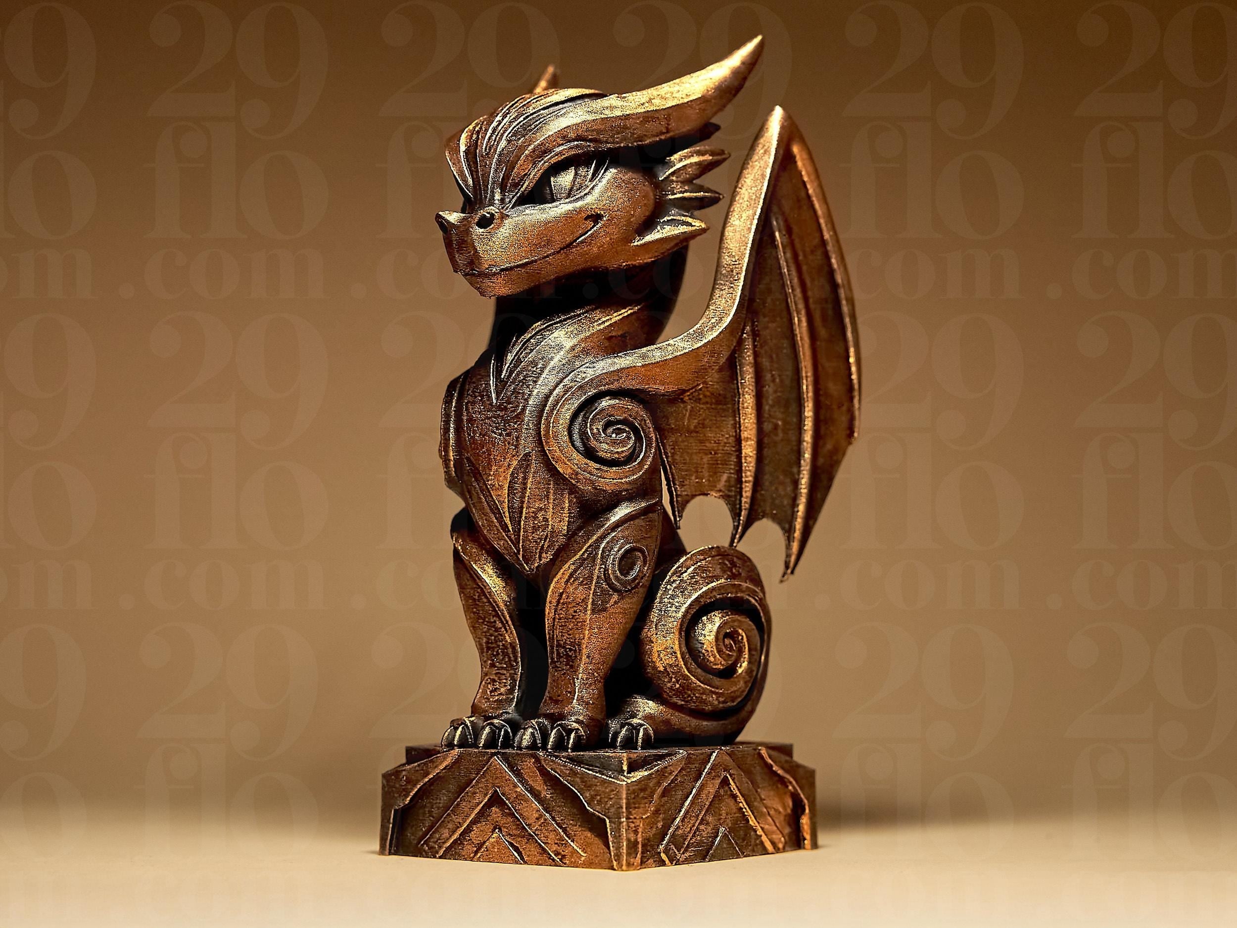 Dragon Statuette | Kleiner Drache Figur | Fantasy Deko Skulptur | Dark Art Kollektion Fehn-factory.de