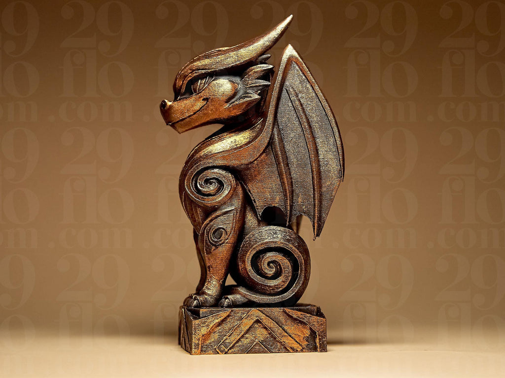 Dragon Statuette | Kleiner Drache Figur | Fantasy Deko Skulptur | Dark Art Kollektion Fehn-factory.de