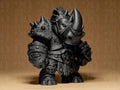 Warrior Rhino Miniature | Fantasy Figur Nashorn | Krieger Statue | Dark Art Deko Fehn-factory.de