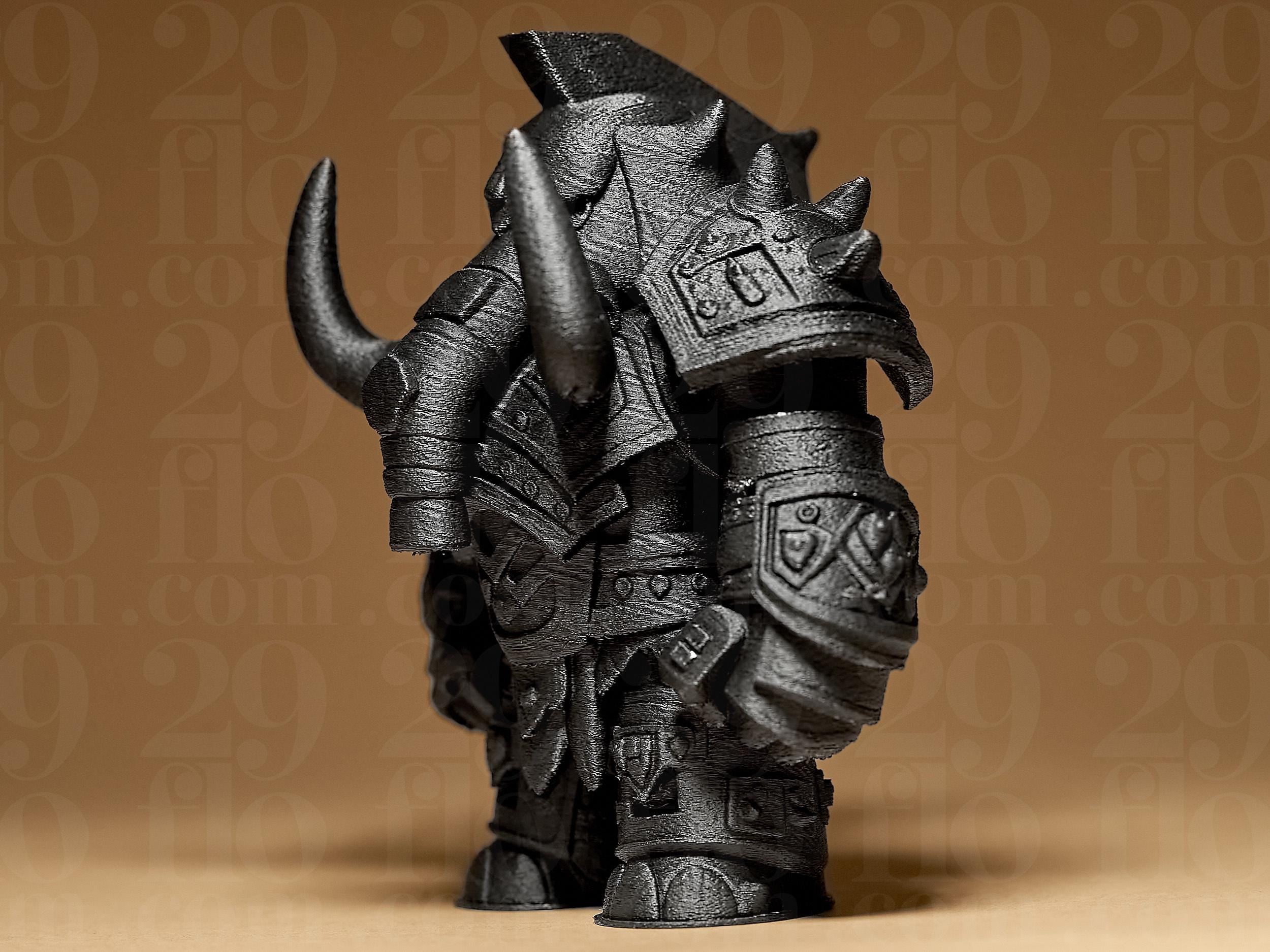 Warrior Mammoth Miniature | Fantasy Figur Mammut | Krieger Statue | Dark Art Deko Fehn-factory.de