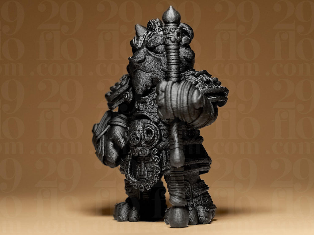 Warrior Tiger Miniature | Fantasy Figur Tiger | Krieger Statue | Dark Art Deko Fehn-factory.de