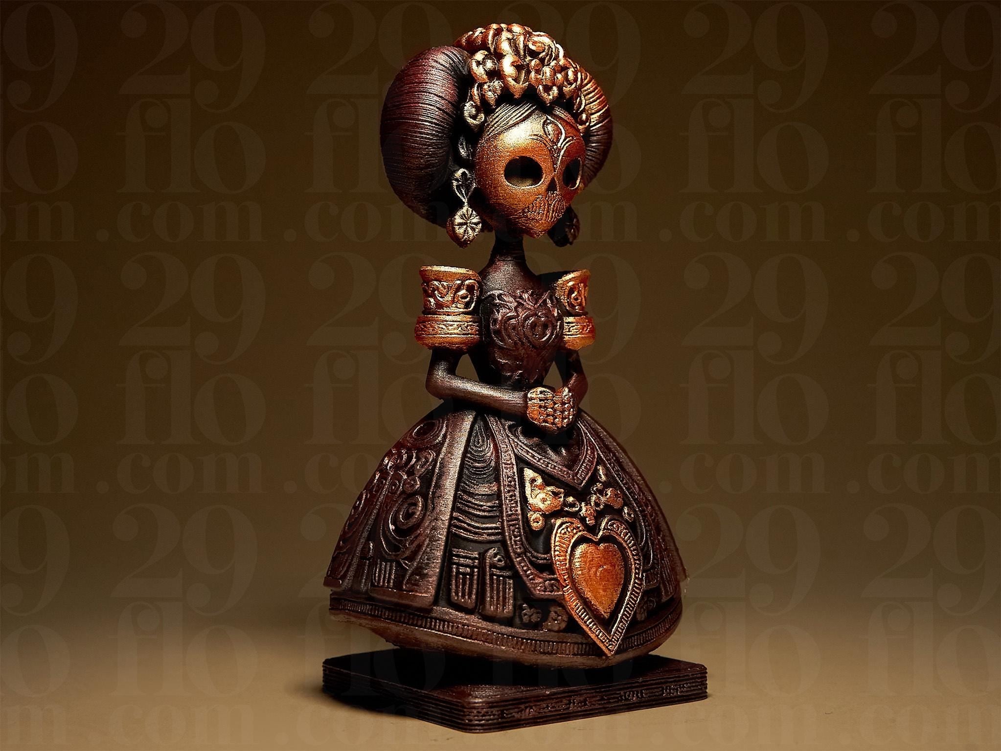 Dia Dos Muertos Figurine | La Catrina Statue | Gothic Skulptur | Dark Art Deko Fehn-factory.de