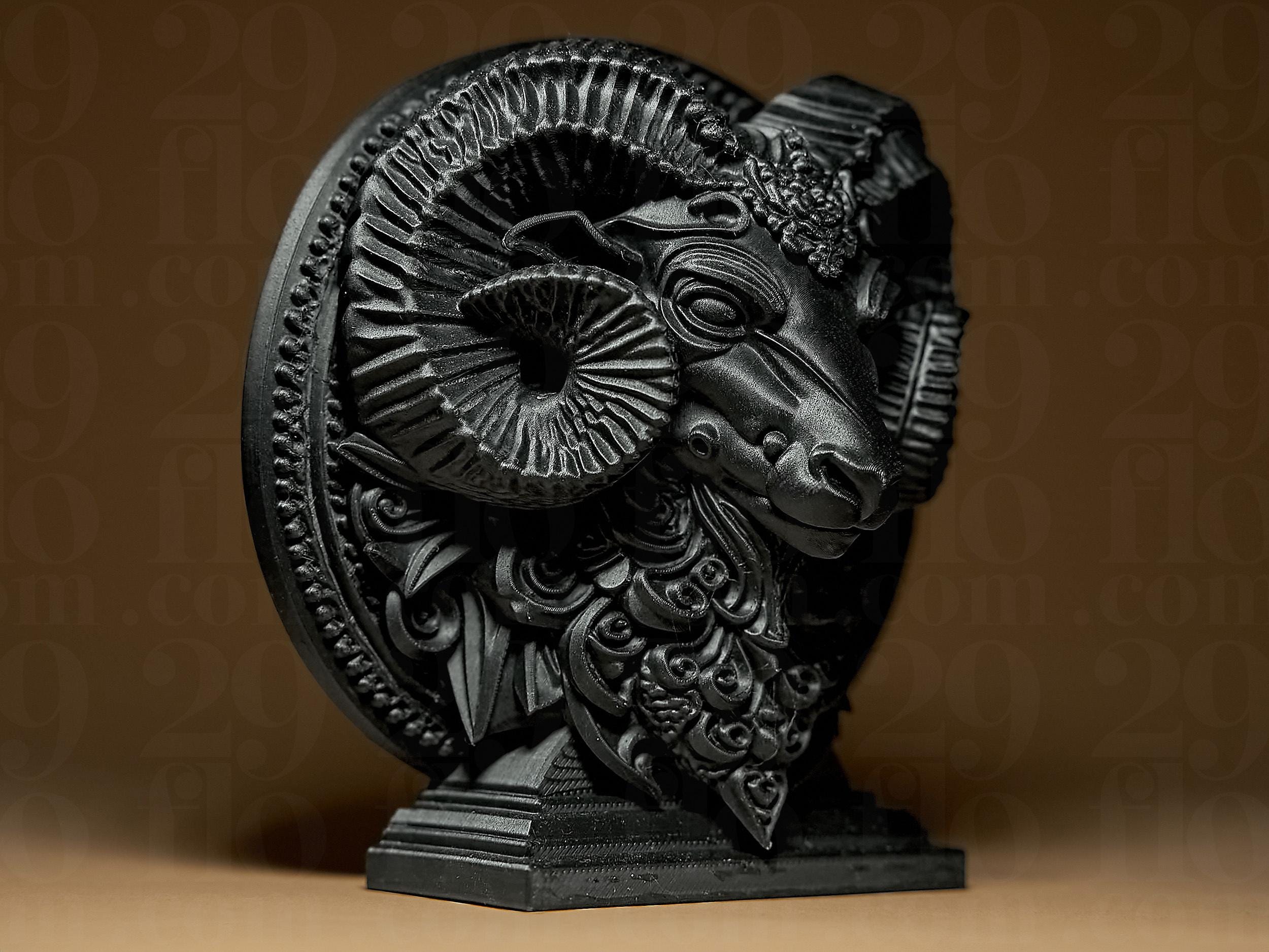 Aries The Ram Zodiac Statue | Widder Figur Skulptur | Ornamental Dark Art | Sternzeichen Fehn-factory.de