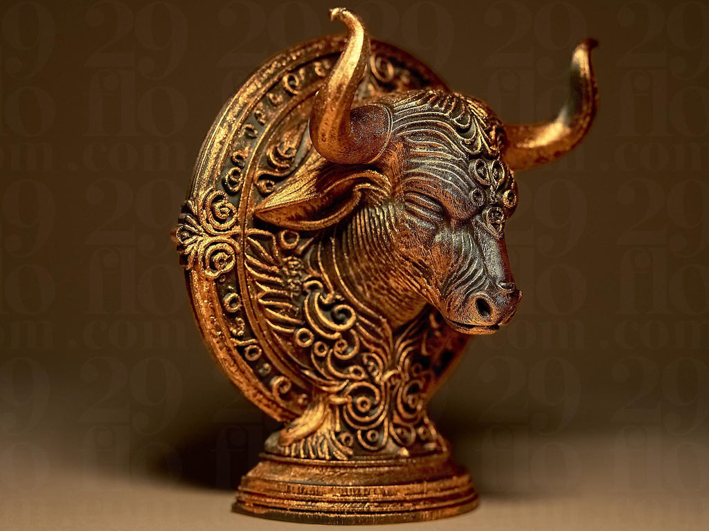 Taurus The Bull Zodiac Statue | Stier Figur Skulptur | Ornamental Dark Art | Sternzeichen Fehn-factory.de