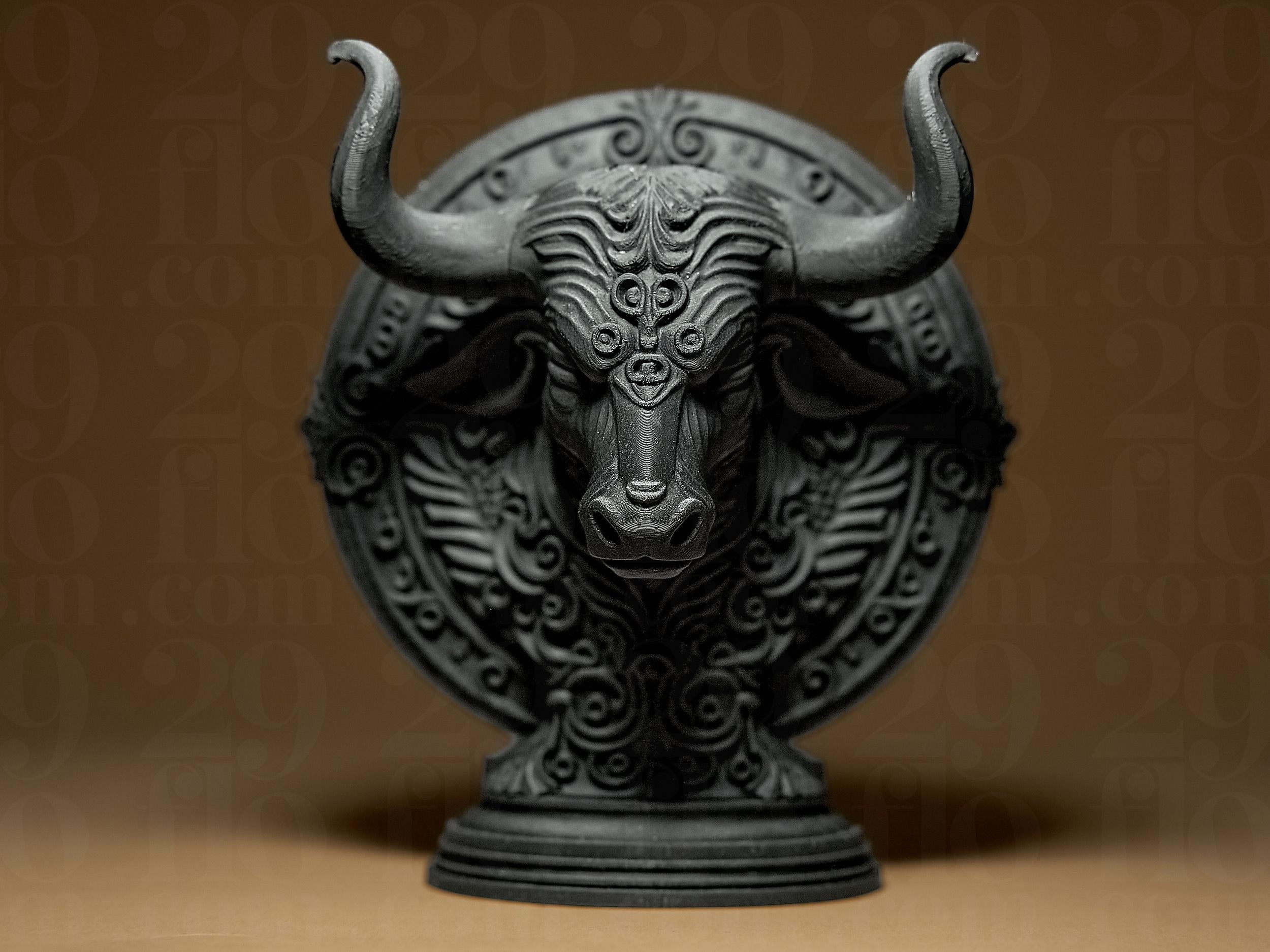 Taurus The Bull Zodiac Statue | Stier Figur Skulptur | Ornamental Dark Art | Sternzeichen Fehn-factory.de