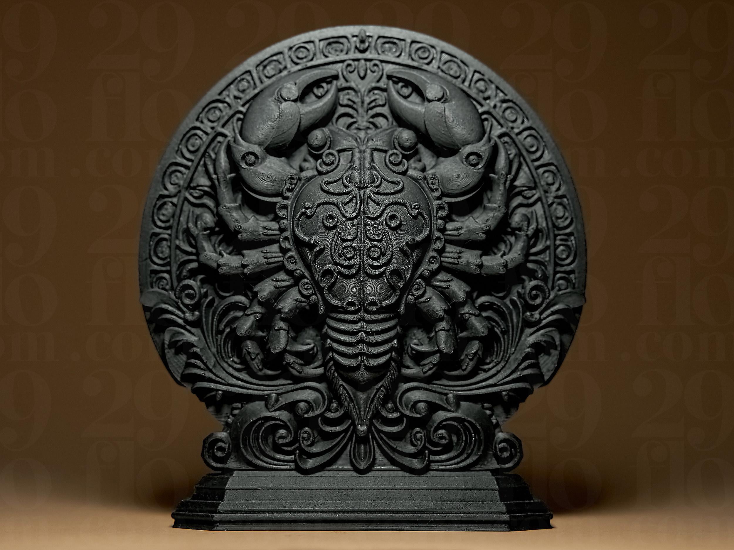 Cancer The Crab Zodiac Statue | Krebs Figur Skulptur | Ornamental Dark Art | Sternzeichen Fehn-factory.de