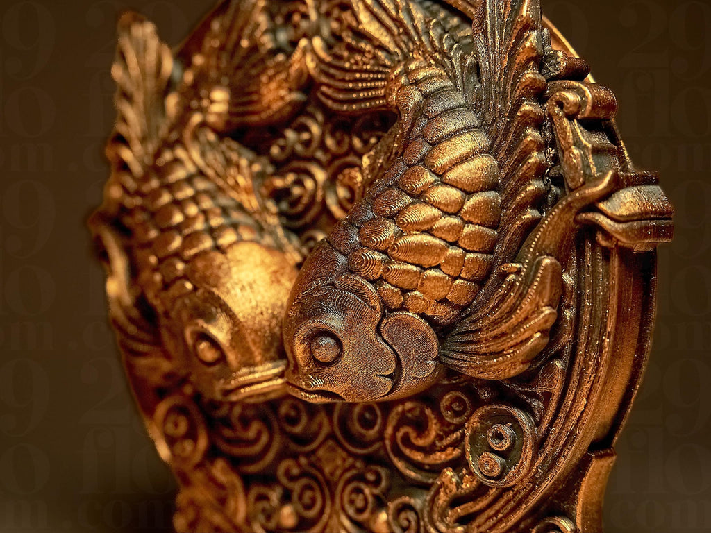 Pisces The Fish Zodiac Statue | Fische Figur Skulptur | Ornamental Dark Art | Sternzeichen Fehn-factory.de