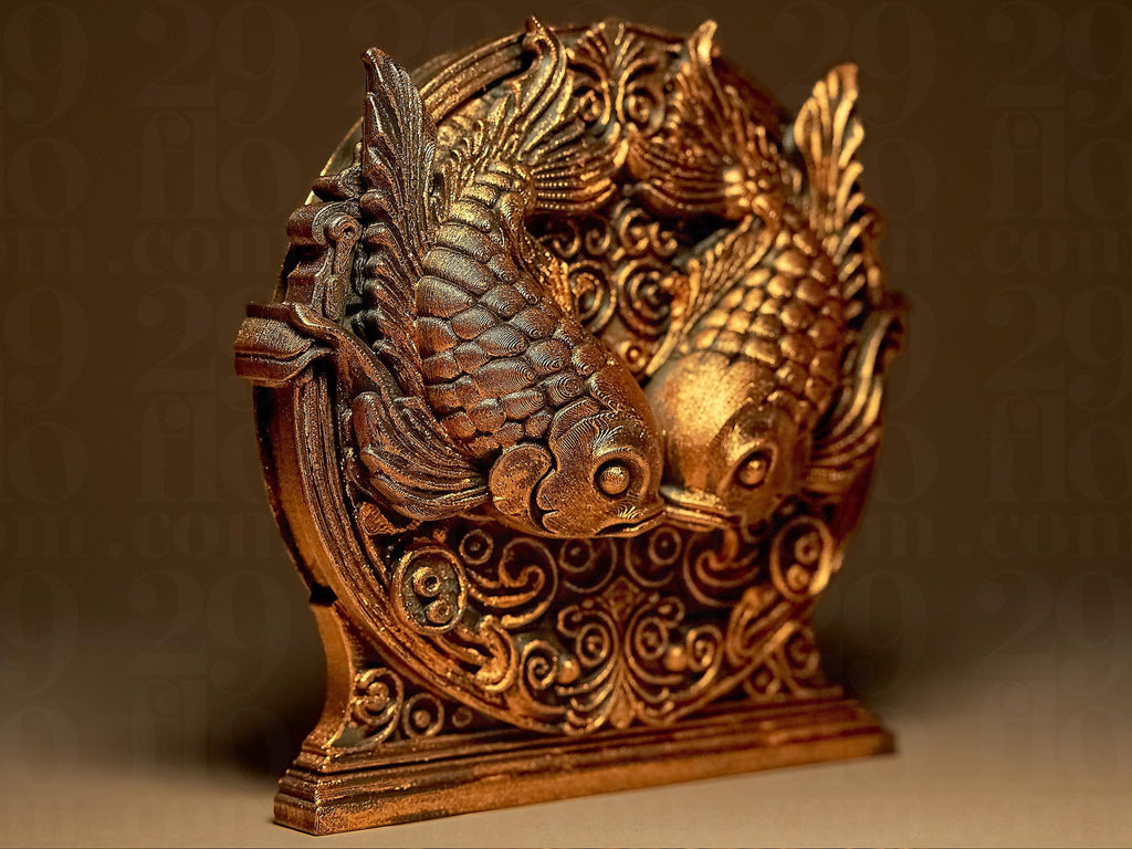 Pisces The Fish Zodiac Statue | Fische Figur Skulptur | Ornamental Dark Art | Sternzeichen Fehn-factory.de