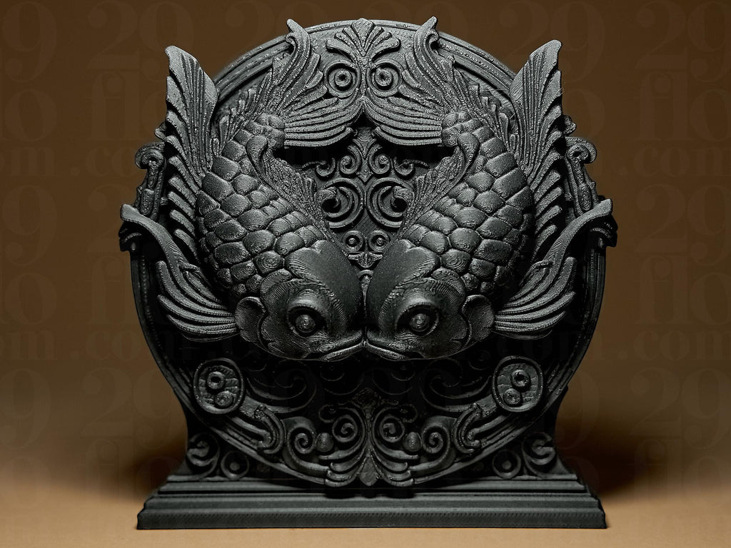 Pisces The Fish Zodiac Statue | Fische Figur Skulptur | Ornamental Dark Art | Sternzeichen Fehn-factory.de