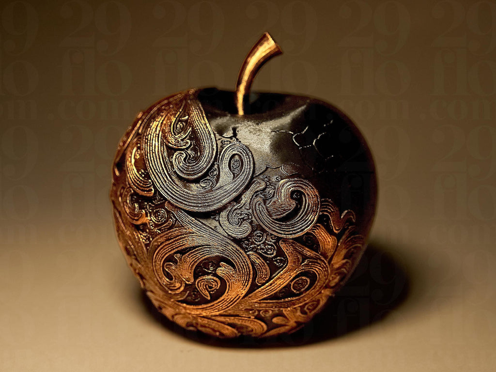 Designers Apple Statue | Apfel Figur Ornamental | Gothic Deko Skulptur | Dark Art Fehn-factory.de