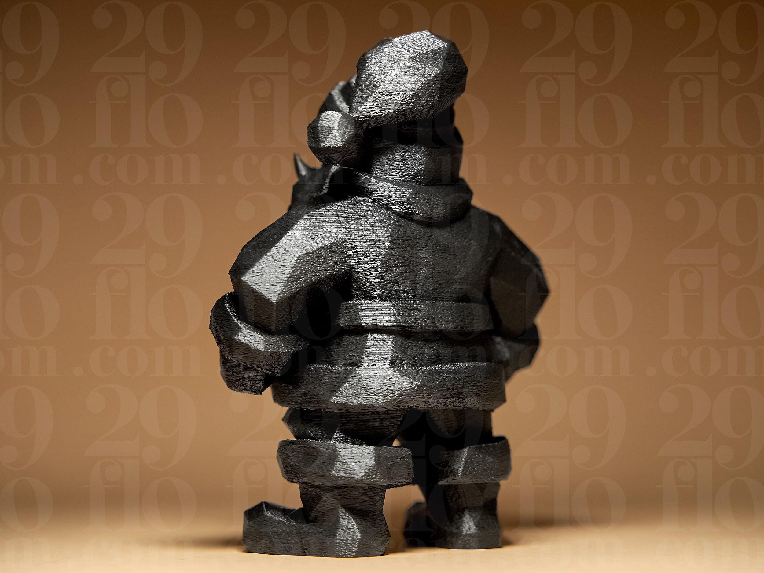 Geometric Santa Claus #1 | Low Poly Weihnachtsmann Figur | Moderne Weihnachtsdeko | Dark Art Fehn-factory.de