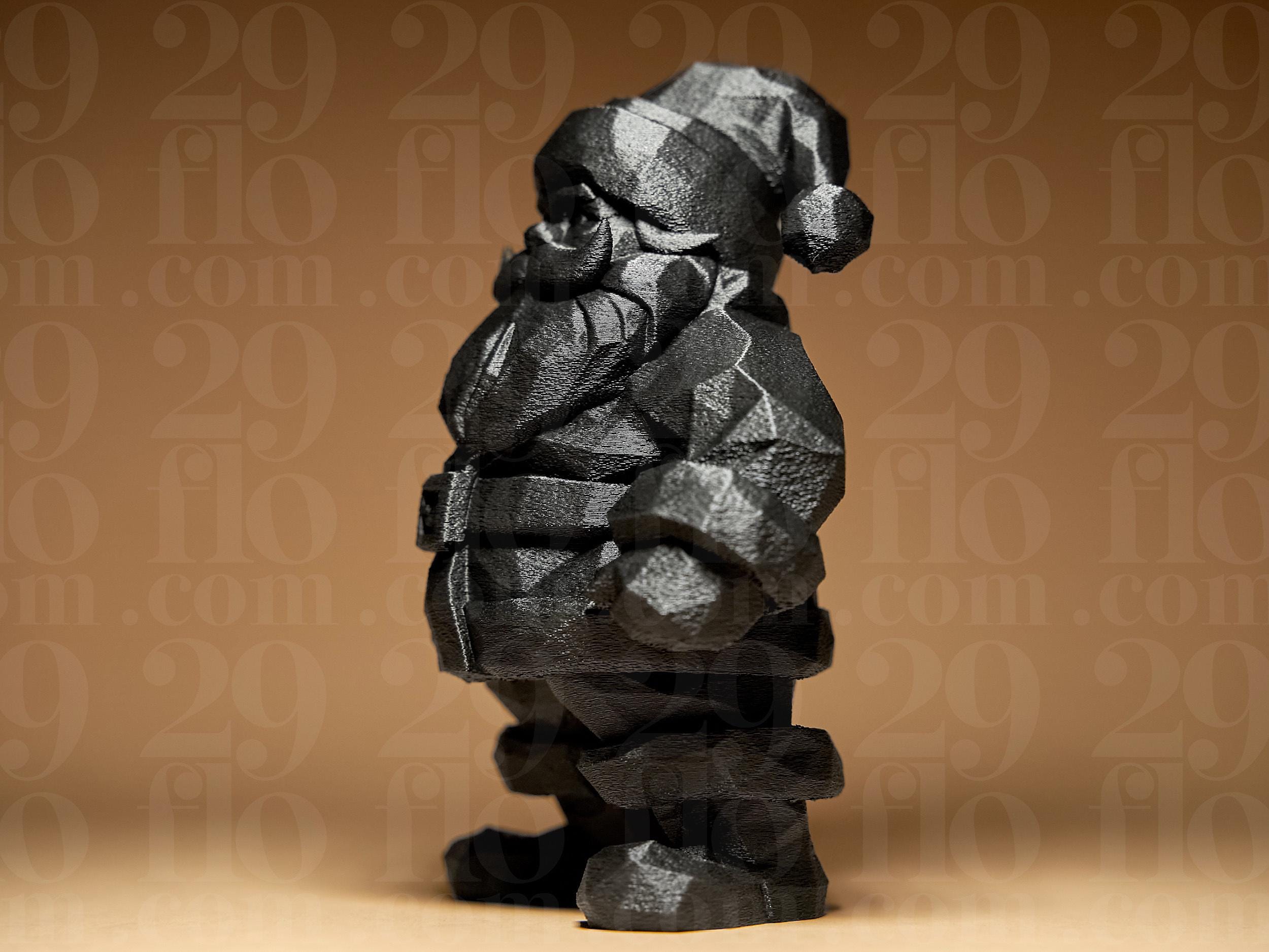 Geometric Santa Claus #1 | Low Poly Weihnachtsmann Figur | Moderne Weihnachtsdeko | Dark Art Fehn-factory.de