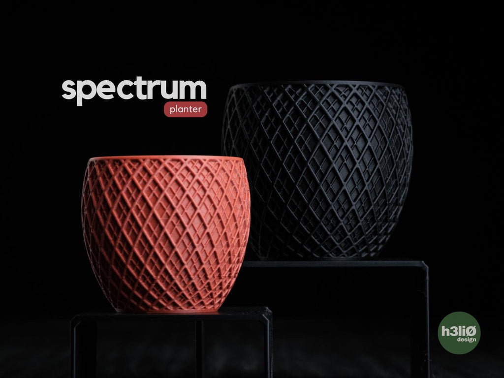 Spektrum Planter | Moderner 3D Druck Blumentopf | Minimalistischer Übertopf | Design Deko