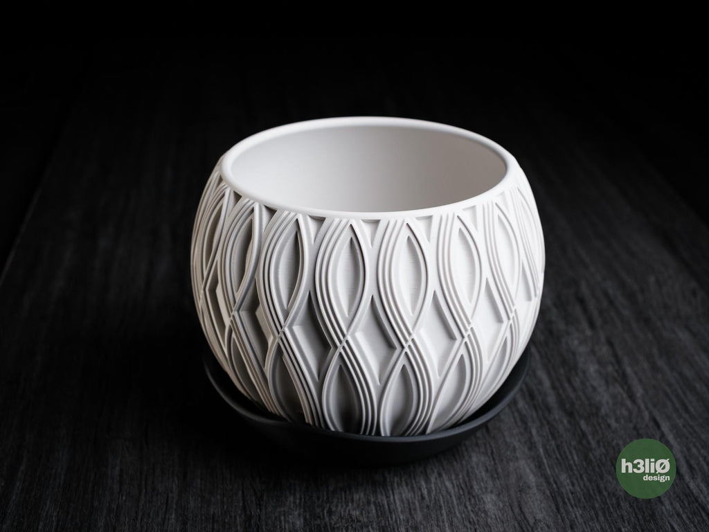 velar planter | Moderner 3D Druck Blumentopf | Eleganter Übertopf | Design Deko