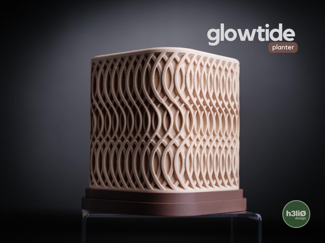 glowtide planter | Moderner 3D Druck Blumentopf | Eleganter Übertopf | Design Deko