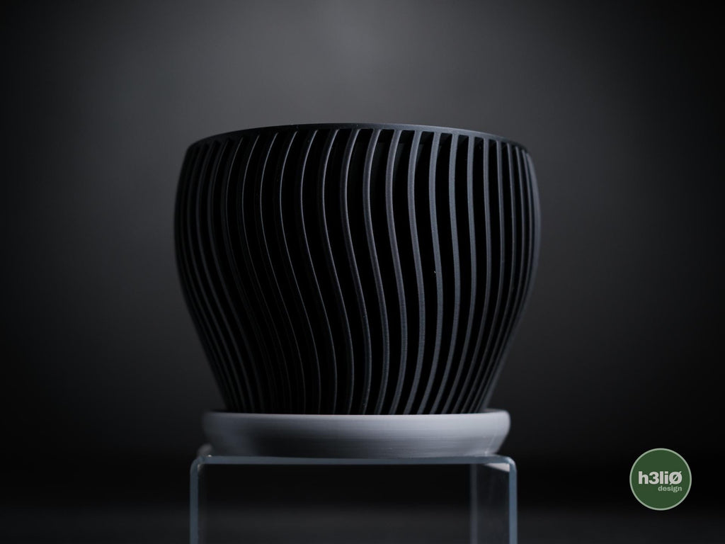oblique planter | Moderner 3D Druck Blumentopf | Eleganter Übertopf | Design Deko Topf