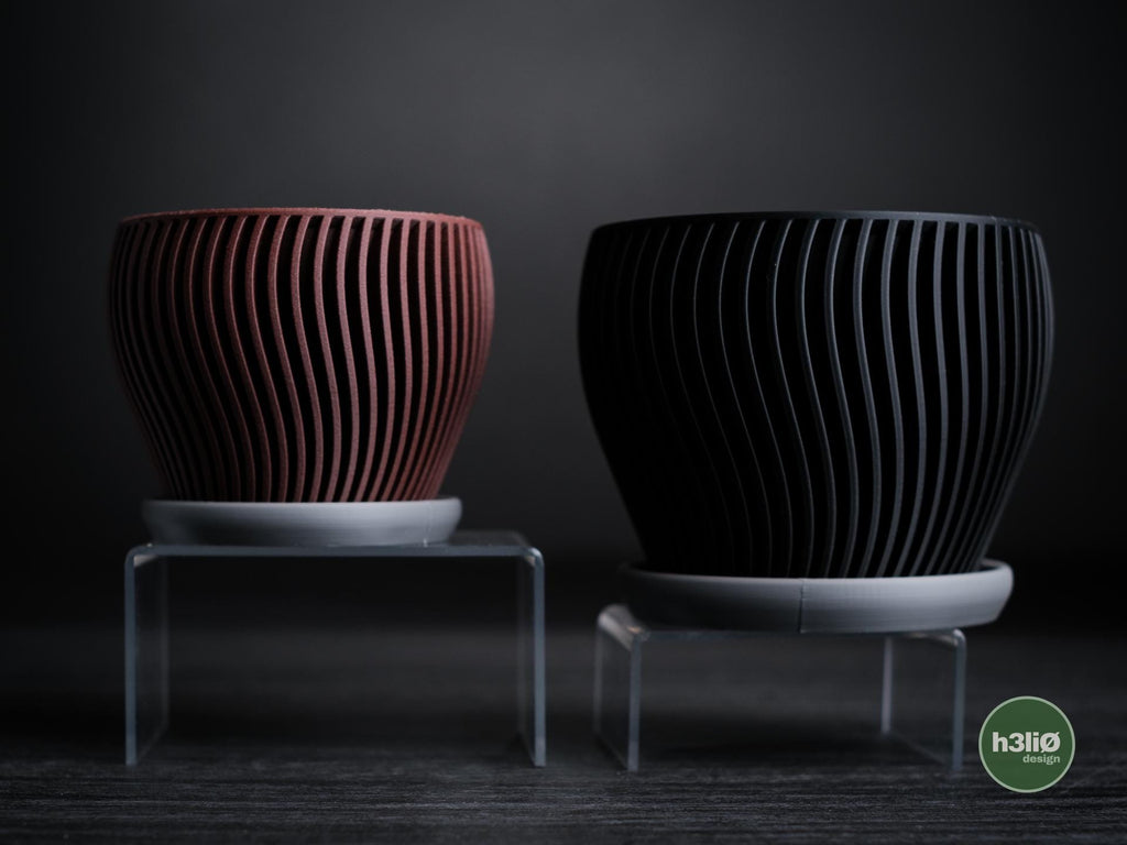 oblique planter | Moderner 3D Druck Blumentopf | Eleganter Übertopf | Design Deko Topf