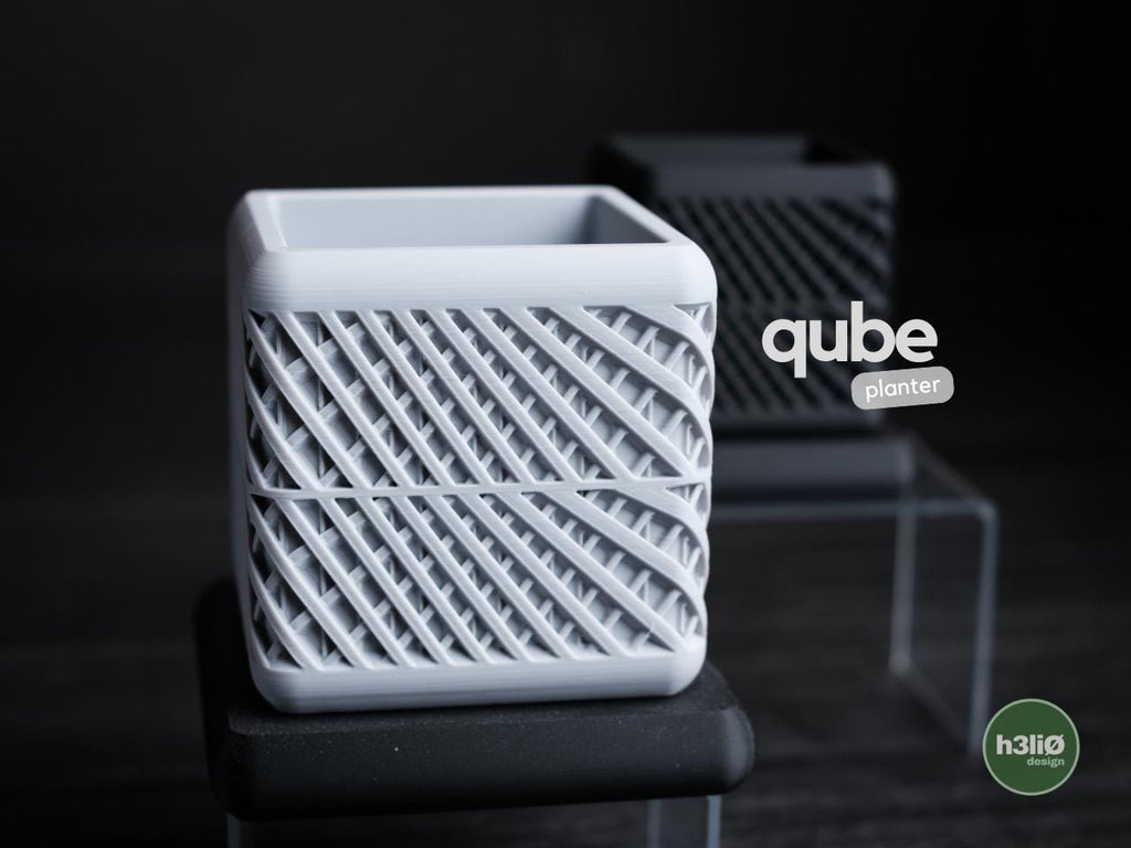 qube planter | Moderner 3D Druck Blumentopf | Geometrischer Würfel Topf | Sukkulenten Topf
