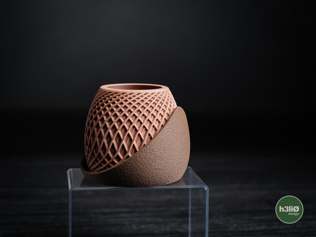 Stryde Planter | Moderner 3D Druck Blumentopf | Geometrischer Übertopf | Design Deko