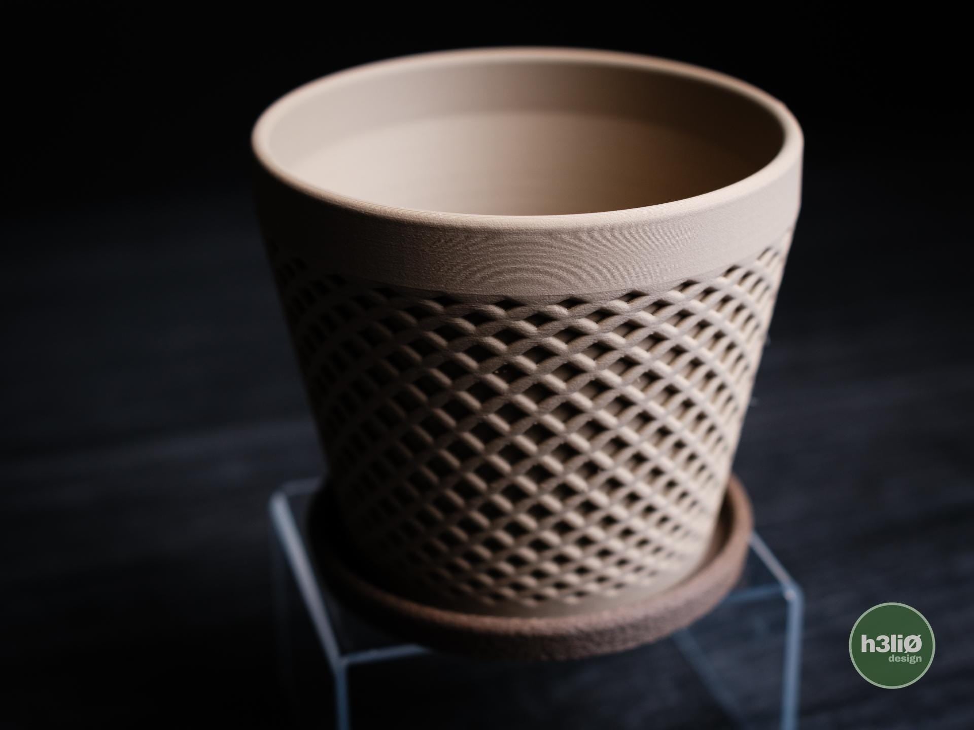 delta planter | Moderner 3D Druck Blumentopf | Geometrischer Übertopf | Design Deko Topf