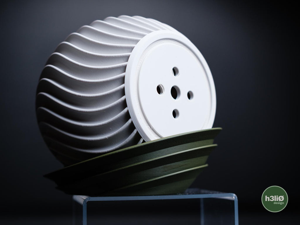sonar planter | Moderner 3D Druck Blumentopf | Gerillter Übertopf | Design Deko Topf