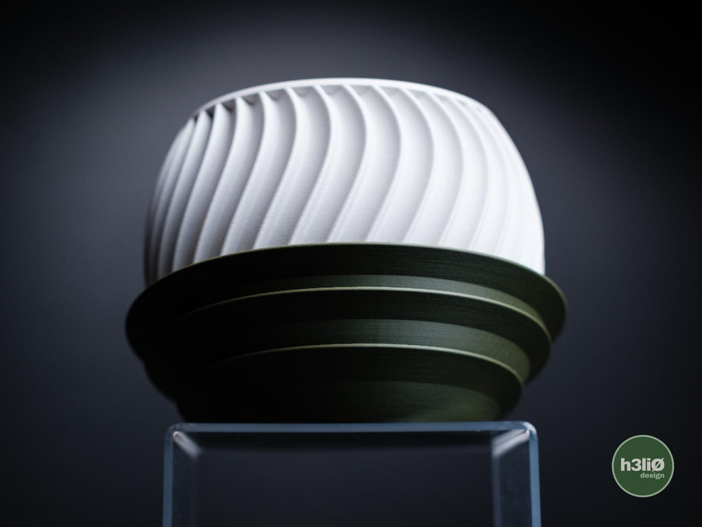 sonar planter | Moderner 3D Druck Blumentopf | Gerillter Übertopf | Design Deko Topf