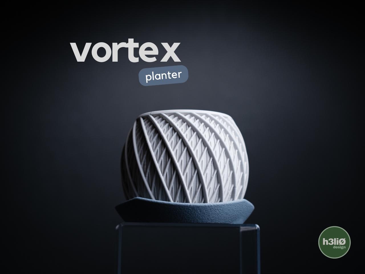 vortex planter | Moderner 3D Druck Blumentopf | Geometrischer Übertopf | Design Deko Topf