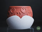Herz Planter | Moderner Blumentopf | Herz Deko Übertopf | Design Sukkulenten Topf