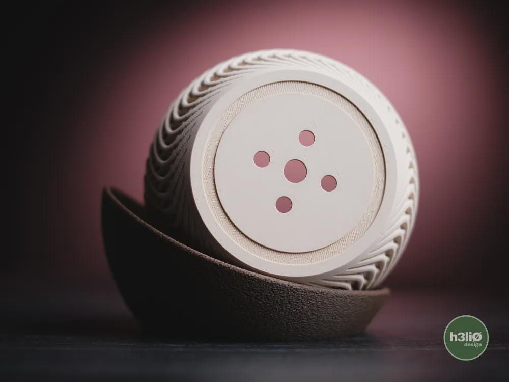 Radiant Planter | Moderner 3D Druck Blumentopf | Übertopf Design Deko | Sukkulenten Topf