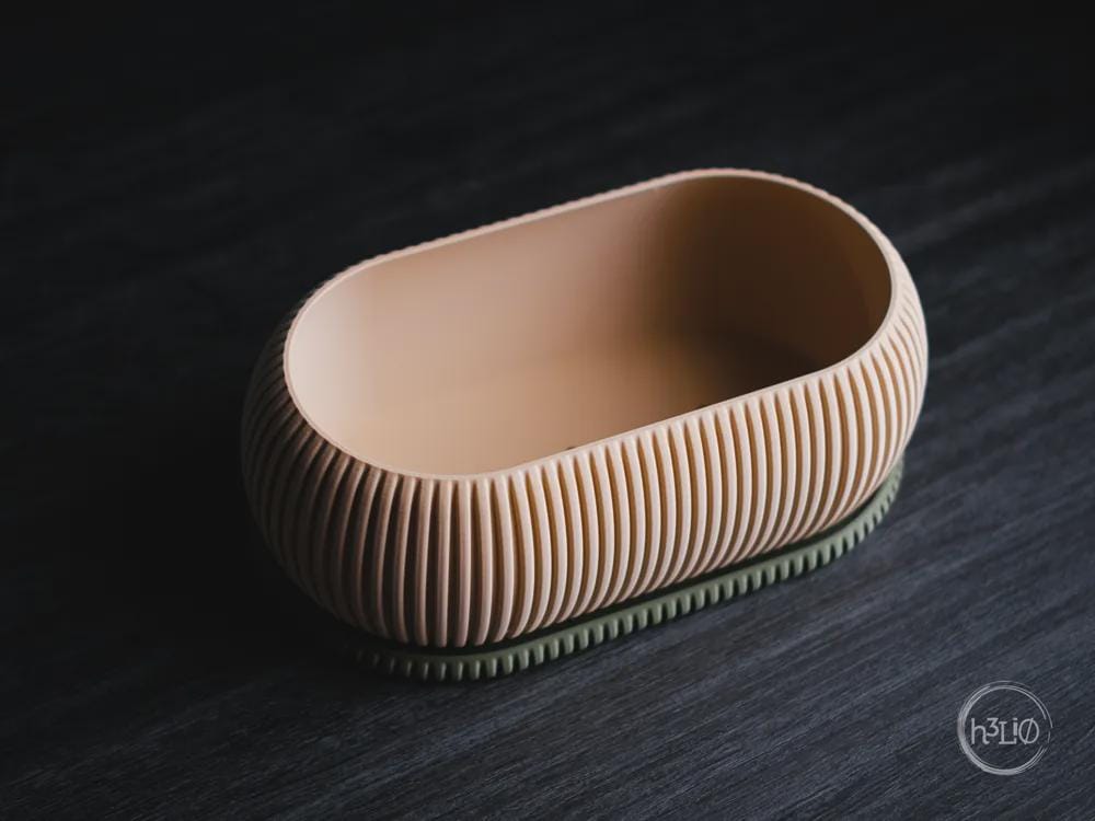 zephyr bonsai planter | Moderner 3D Druck Bonsai Topf | Ovale Pflanzschale | Design Deko