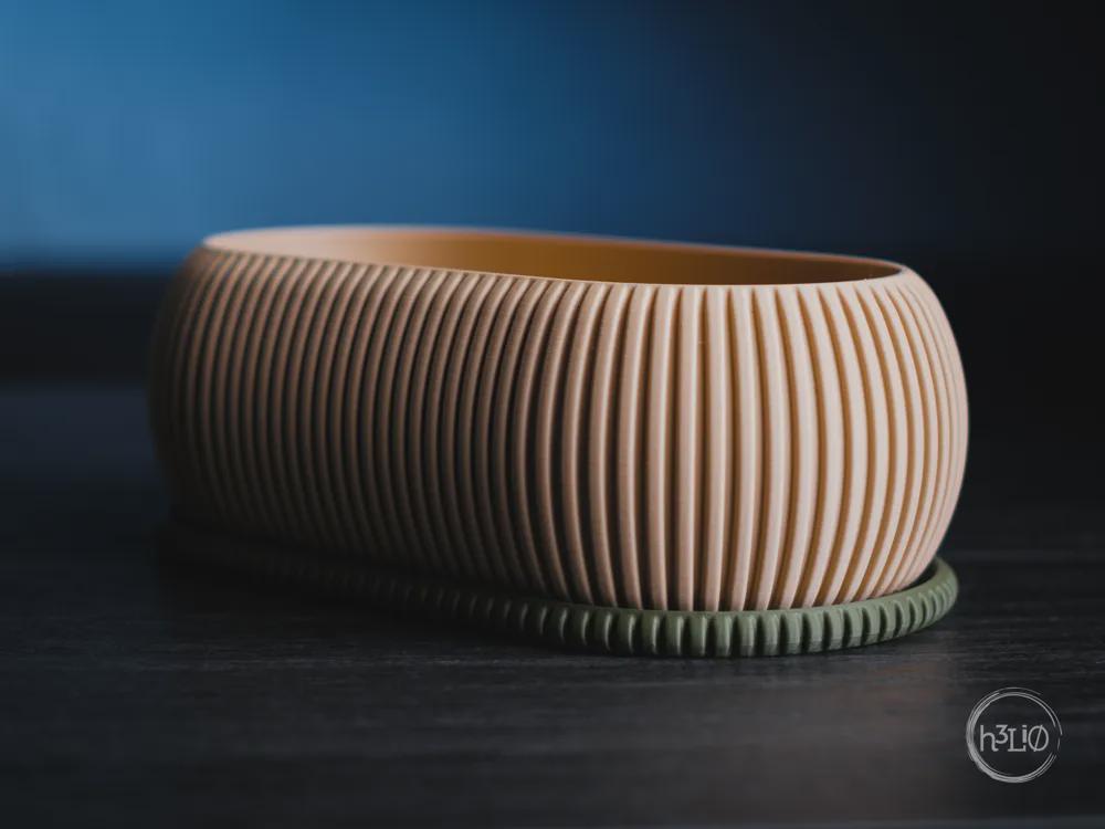 zephyr bonsai planter | Moderner 3D Druck Bonsai Topf | Ovale Pflanzschale | Design Deko