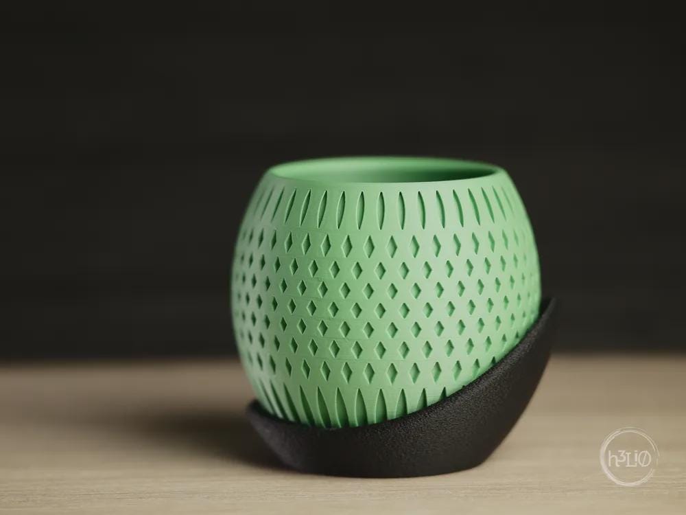 orbit planter | Moderner 3D Druck Blumentopf | Geometrischer Übertopf | Design Deko Topf