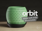 orbit planter | Moderner 3D Druck Blumentopf | Geometrischer Übertopf | Design Deko Topf