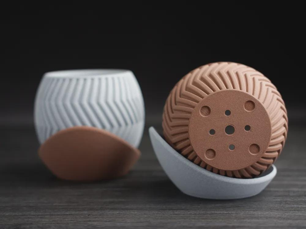 Zig Zag Planter | Moderner 3D Druck Blumentopf | Geometrischer Übertopf | Design Deko Topf