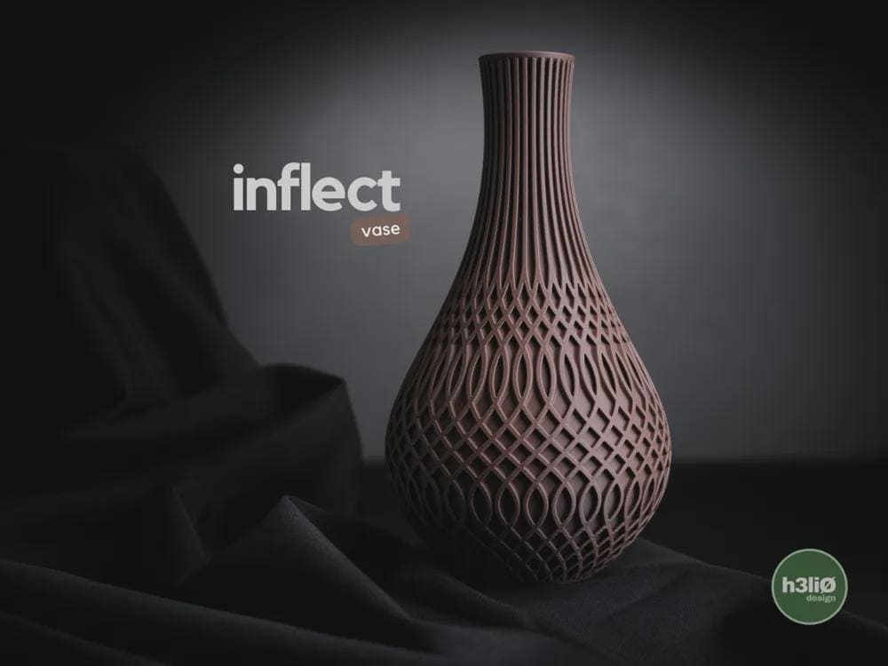 inflect vase | Moderne 3D Druck Vase | Geometrische Blumenvase | Design Deko | Minimalistisch