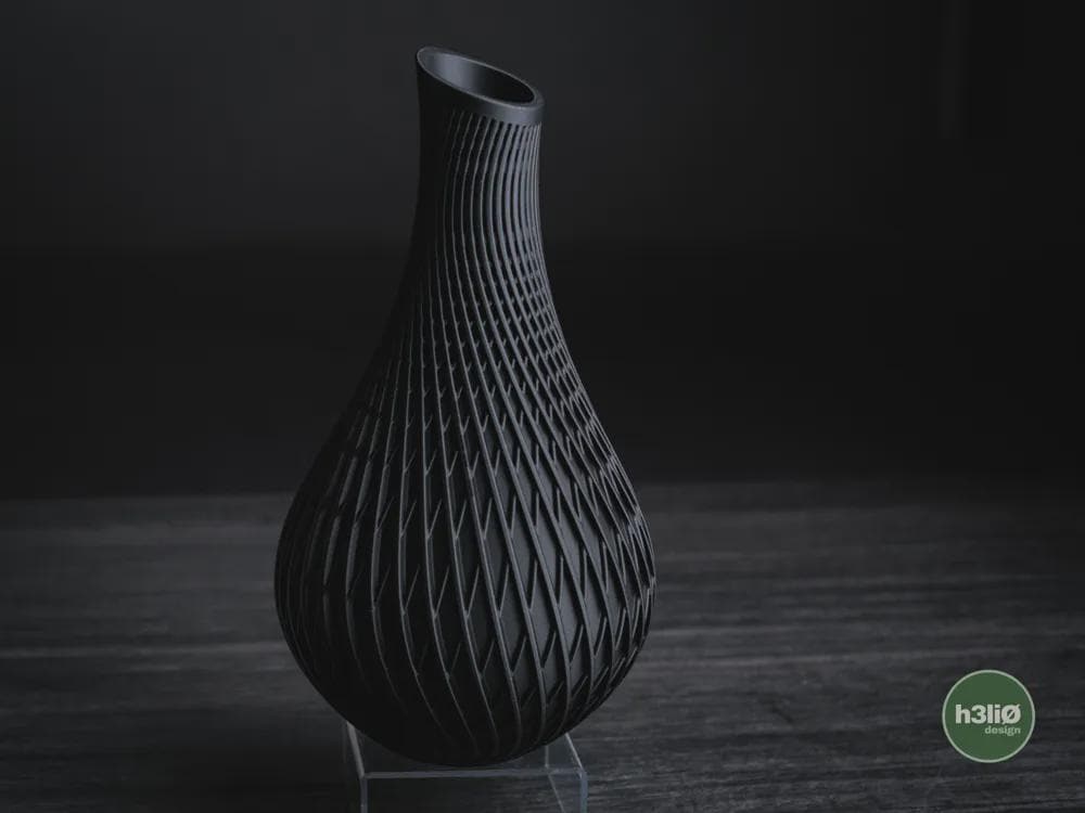 vanta vase | Moderne 3D Druck Vase | Geometrische Blumenvase | Design Deko | Dark Art