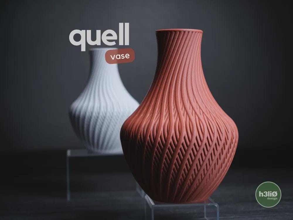 quell vase | Moderne 3D Druck Vase | Organische Blumenvase | Design Deko | Minimalistisch